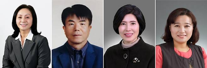 제35회 사랑의 사도상 수상자 왼쪽부터 안미선 월랑초 병설유치원 원감, 김성주 탐라중 교사, 양복만 제주영지학교 교장, 송진희 동남초 교사. [제주도교육청 제공. 재판매 및 DB 금지]