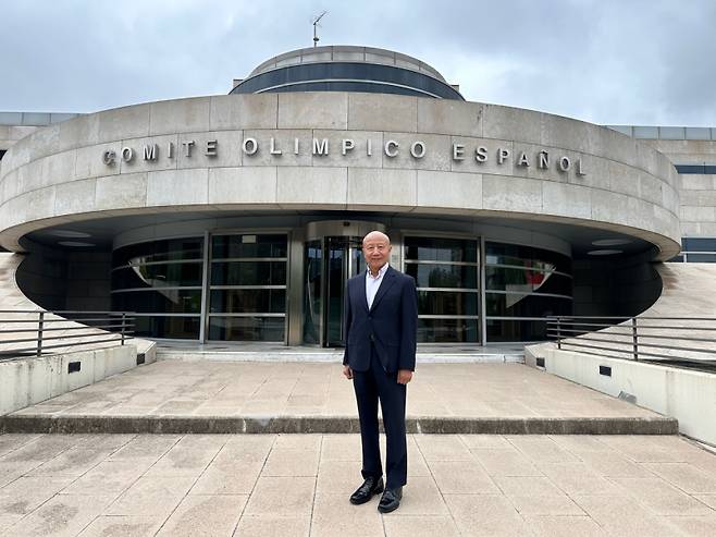 2023년 9월 스페인태권도연맹 초청 세미나에 참석한 모습. 사진=이규형 전 국기원장 제공