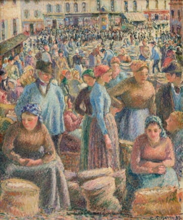 퐁투아즈 곡물 시장(1893). 국립현대미술관이 소장 중인 유일한 피사로의 그림이다. /이건희컬렉션
