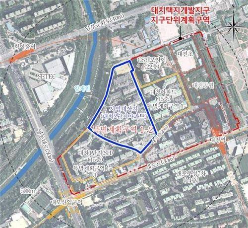 서울 대치2단지 위치도. 사진제공=서울시