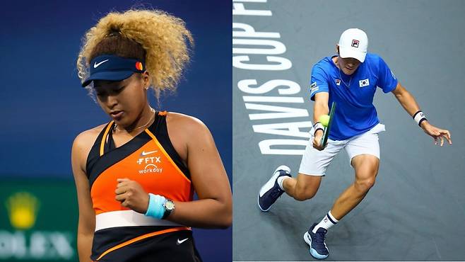 사진=오사카 나오미, 권순우 인스타그램