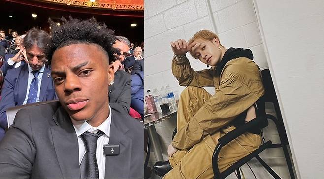 (좌측부터) 유튜버 아이쇼스피드, 그룹 스트레이키즈 방찬. 사진 | 아이쇼스피드 개인채널, 방찬 개인채널