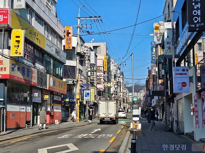 성북구 고려대학교 인근 안암오거리 골목의 모습. /사진=김영리 한경닷컴 기자