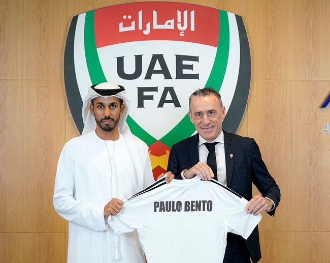 [사진= UAE 축구협회 SNS] 벤투 감독이 이끄는 UAE(피파랭킹 64위)가 카타르 아시안컵 C조 2차전에서 팔레스타인(피파랭킹 99위)과 1-1로 무승부를 거뒀다.