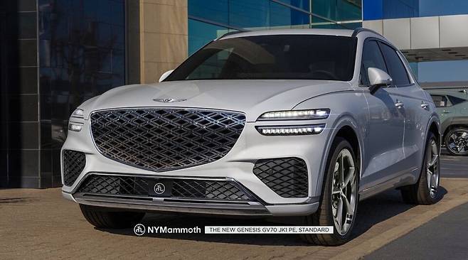 사진 : 제네시스 GV70 페이스리프트 예상도 (출처=NYMammoth)