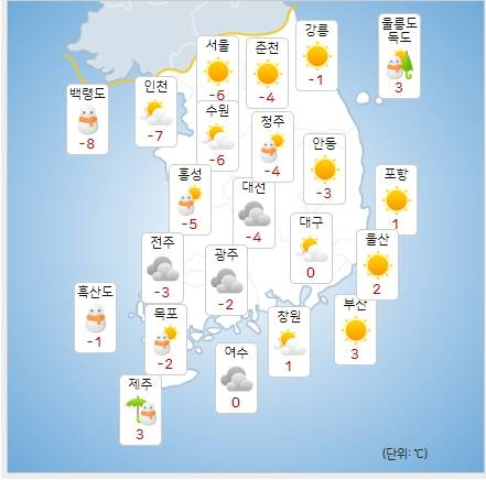 ⓒ기상청: 내일(22일) 오후 전국날씨