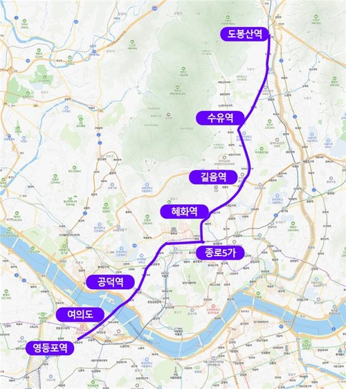 첫차 시간을 30분 가량 앞당겨 운행할 예정인 160번 노선도. | 서울시 제공