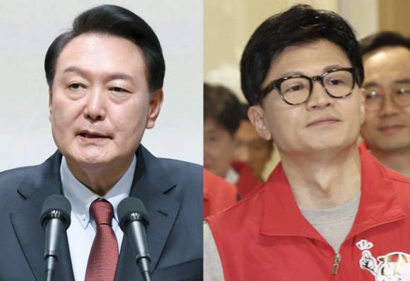 윤석열 대통령·한동훈 국민의힘 비상대책위원장 [사진=뉴시스]