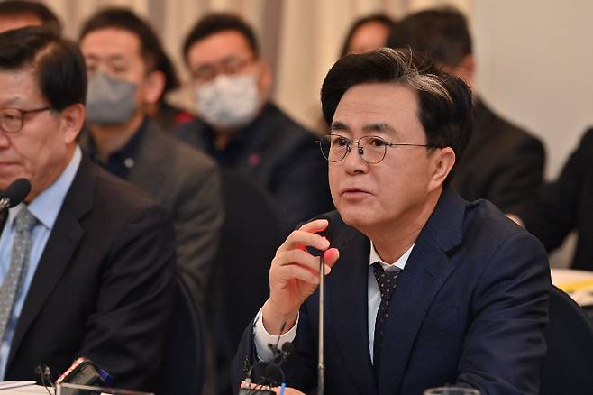 김태흠 충남지사가 전국시도지사협의회에서 발언하고 있다. 충남도 제공