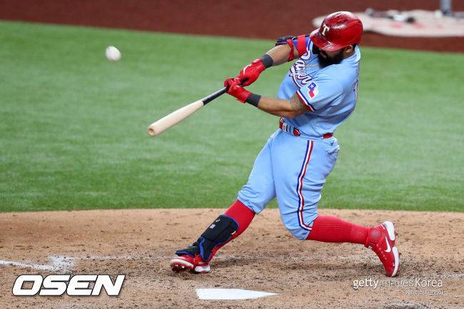 [사진] 텍사스 레인저스 시절 루그네드 오도어. ⓒGettyimages(무단전재 및 재배포 금지)