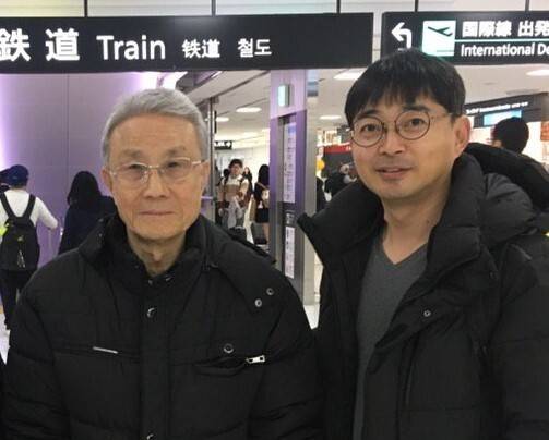 2019년 1월, 서병호씨(왼쪽)가 재심 관련 자료를 찾기 위해 일본에 방문했을 때 변상철 활동가(전 진실화해위 조사관)와 함께 찍은 사진. 최정규 변호사 제공