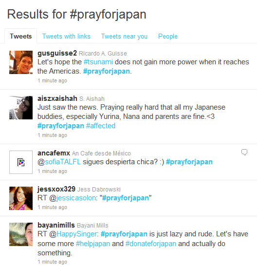 #prayforjapan / 출처: Aakarpost