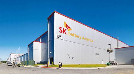 세계 전기차 시장 수요 둔화로 SK온 영업손실이 지속되고 있다. 사진은 SK온의 미국 조지아1공장 전경. (SK온 제공)