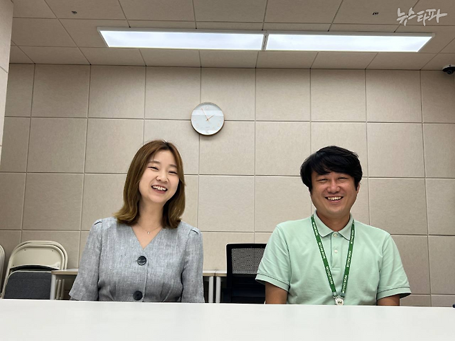 ▲ 뉴스하다 홍봄 기자(왼쪽), 뉴스하다 이창호 기자(오른쪽)