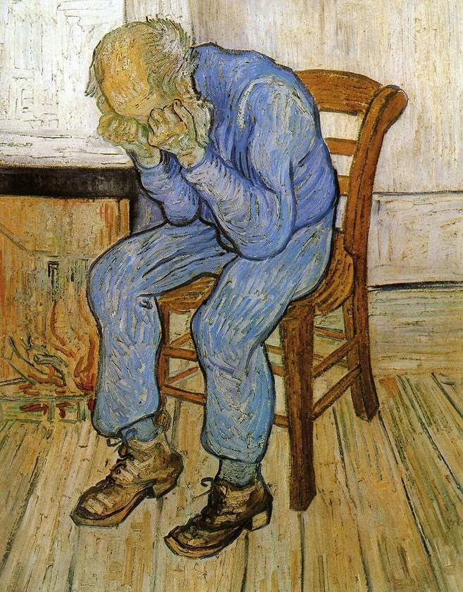 빈센트 반 고흐, '울고 있는 노인(영원의 문에서)', 1890, 캔버스에 유채, 81x65cm, 크뢸러 밀러 미술관