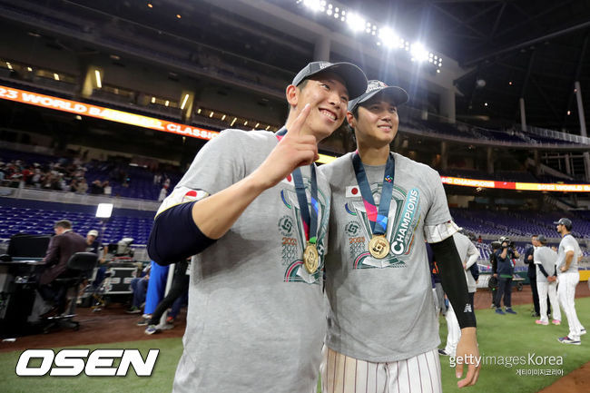 [사진] 일본 WBC 대표팀 토고 쇼세이, 오타니 쇼헤이. ⓒGettyimages(무단전재 및 재배포 금지)