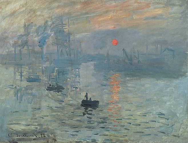 모네의 ‘인상, 해돋이’, 캔버스에 유채, 1872년, 마르모탕 모네 미술관, 파리. 사진 위키피디아