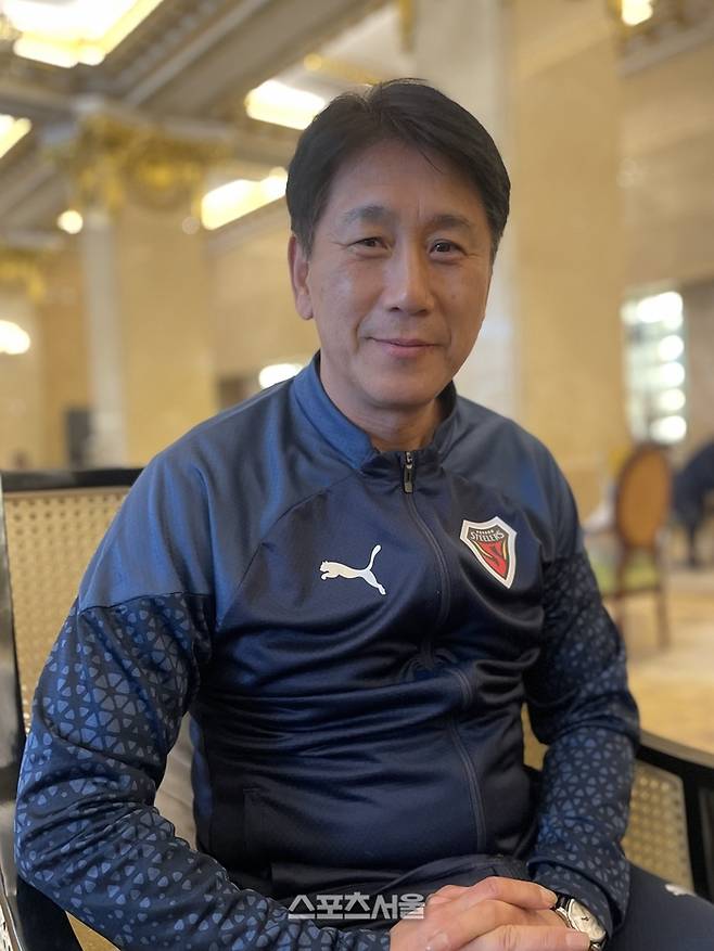 베트남 하노이 훈련 캠프에서 만난 박태하 포항 감독. 하노이 | 정다워 기자