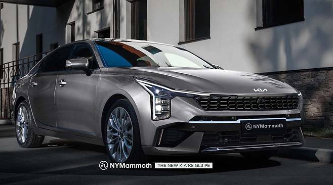 기아 K8 페이스리프트 예상도(사진=유튜브 뉴욕맘모스)