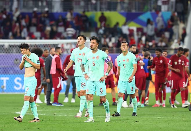 ▲ 아시안컵에서 무기력했던 중국 축구대표팀 ⓒ연합뉴스