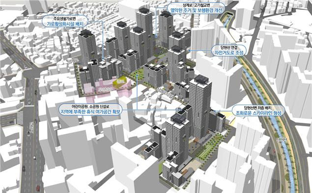 서울시가 노원구 상계동 177-66 일대 모아타운 조성 계획을 발표했다. 사진은 정비사업 조감도. /사진=서울시