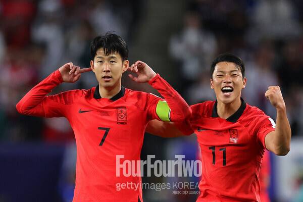 사진=게티이미지. 황희찬이 얻어낸 프리킥으로 역전골을 터뜨린 손흥민