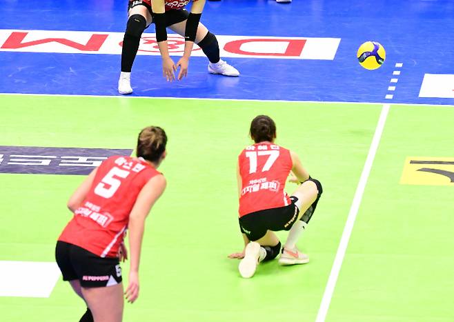 실점하는 페퍼. KOVO 제공