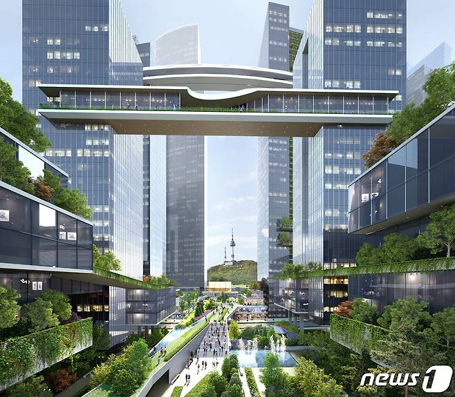 용산 서부이촌동에서 바라본 그린코리더(서울시 제공). ⓒ News1 전준우 기자