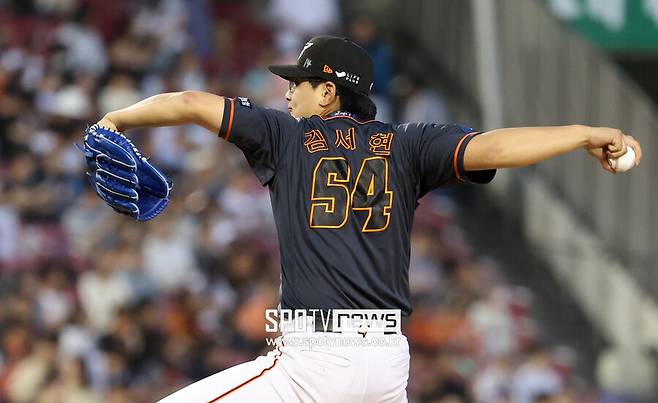 ▲ 강속구 투수로 성장 가능성이 무궁무진하다는 평가를 받는 김서현 ⓒ곽혜미 기자