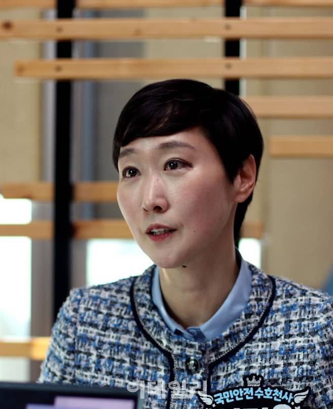 이지은 더불어민주당 11호 영입인재. (사진=김유성 기자)