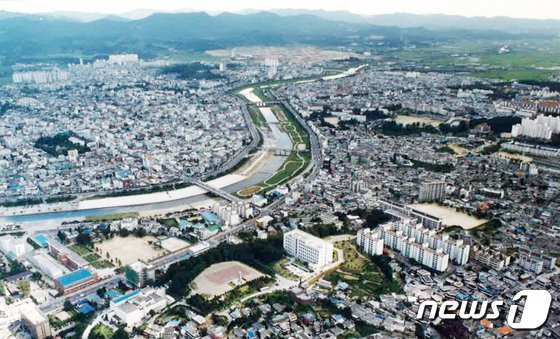 충북 청주 지역 일대 전경. 뉴스1