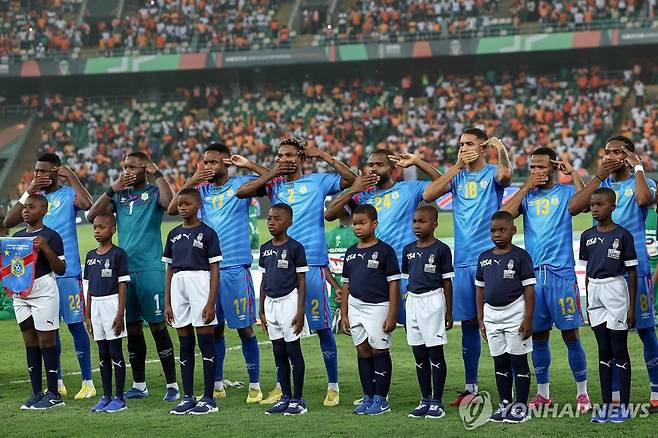 폭력사태를 알리는 민주콩고 축구대표팀 [AFP 연합뉴스 자료사진 재판매 및 DB 금지]