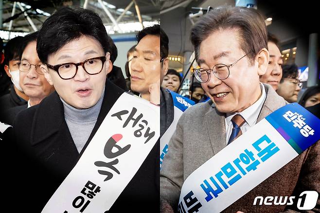 한동훈 국민의힘 비상대책위원장(왼쪽)과 이재명 더불어민주당 대표./뉴스1 ⓒ News1 송원영 기자