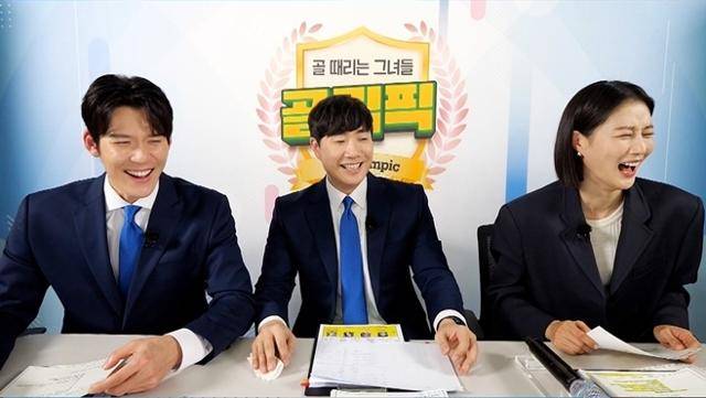 지난해 설 특집 예능 프로그램 중 가장 시청률이 높았던 골림픽은 올해 설에는 수영 종목을 추가했다. 올림픽 금메달리스트 박태환(맨 왼쪽) 선수가 특별 해설위원으로 나온다. SBS 제공
