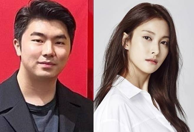 송자호 대표(왼쪽)와 박규리(오른쪽)
