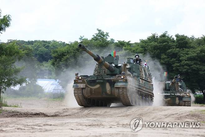 기동하는 K-9 자주포 [한화에어로스페이스 제공. 재판매 및 DB 금지] photo@yna.co.kr