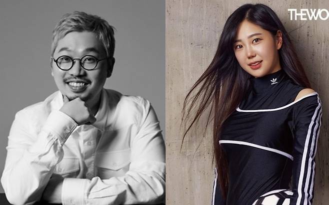 음악 프로듀서 피독(왼쪽)과 김가영이 열애설에 휩싸였다. 사진=빅히트, SNS캡처