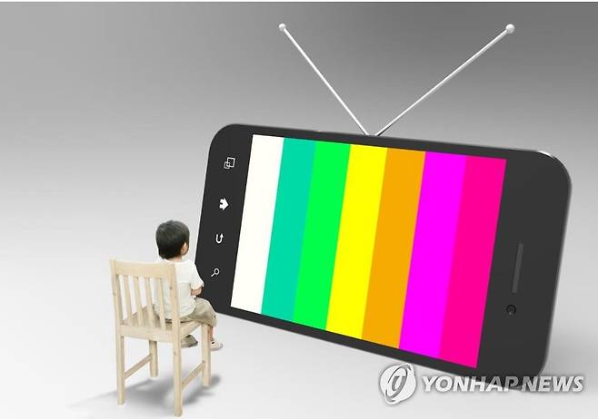 어린이의 스마트폰 과다 사용 [게티이미지뱅크 제공·재판매 및 DB 금지]