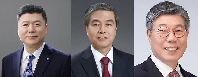 DGB금융그룹 차기 회장 후보인 권광석·김옥찬·황병우씨(왼쪽부터)