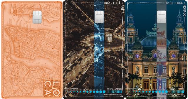 왼쪽부터 'LOCA 365' , '디지로카 Paris', '디지로카 Monaco'. <롯데카드 제공>
