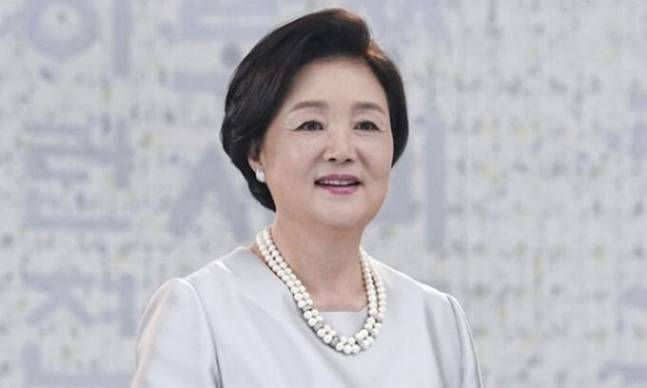 문재인 전 대통령의 부인 김정숙 여사. 청와대 제공