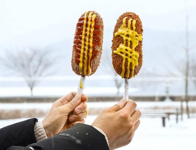 연잎 핫도그 [사진/백승렬 기자]