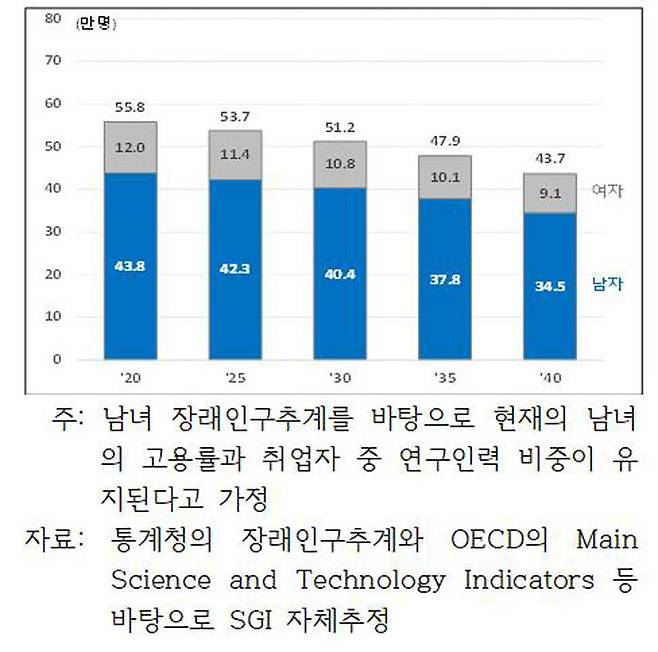 우리나라의 연구인력 공급 전망