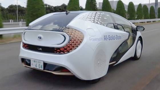 전고체 배터리를 탑재한 도요타 전기차. [사진 도요타]