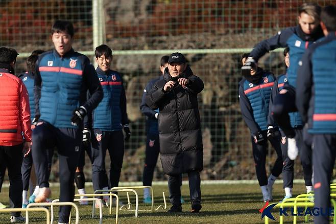 제주 김학범 감독. /사진=한국프로축구연맹