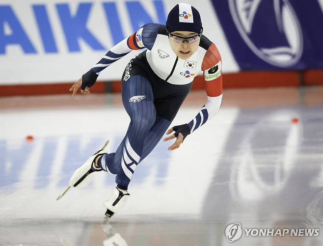 역주하는 김민선 [AP=연합뉴스]