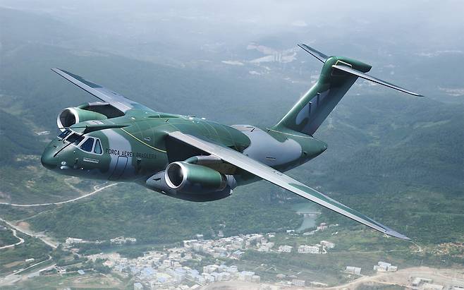 브라질 엠브라에르사의 C-390수송기. [엠브라에르사 홈페이지]