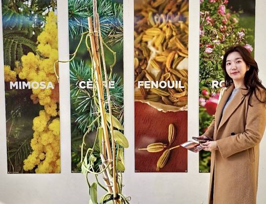 출장지인 프랑스 그라스 향수 박물관에서 포즈를 취한 박다원 티퍼런스 마케팅 디렉터. 티퍼런스 제공