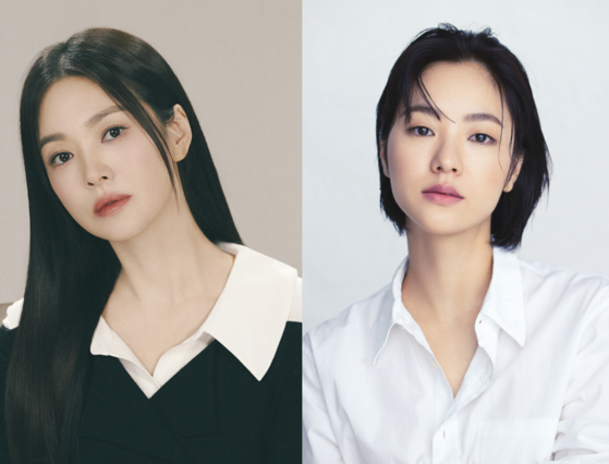 Actors Song Hye-kyo, left, and Jeon Yeo-been will star as nuns in an upcoming supernatural thriller [UAA, MANAGEMENT MMM]