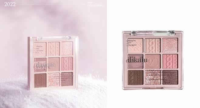 데이지크 정품 아이섀도우 팔레트(왼쪽)과 알리익스프레스 내 판매되고 있는 유사 제품 사진